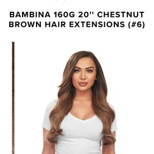 BELLAMI BAMBINA 160G CHESTNUT BROWN CLIP IN HAIR EXTENSIONS (#6)